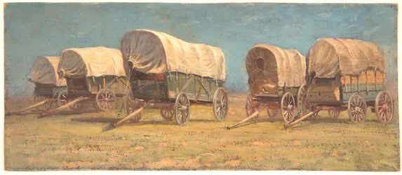 Study of Covered Wagons