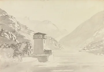 View from the Bridge at Wandepore [Wangdu Phodrang]