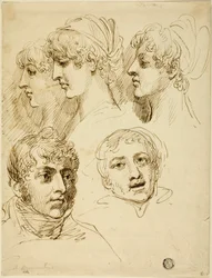 Five Sketches of Heads