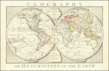 1794 Map of the World by Samuel Dunn