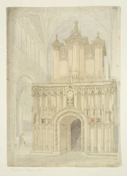 Organ and Organ Loft of St Mary Redcliffe Church, c.1840