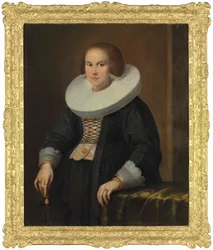 Portrait of a Young Lady, Half-Length, Holding a Feather, c.1636