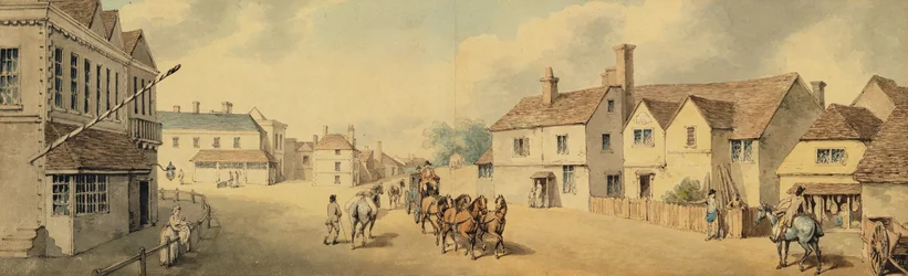 A Coach and Four Passing through Chippenham, Wiltshire