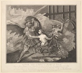 Satan, Sin and Death from Paradise Lost, Book II, May 1, 1788