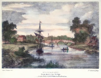 Stourport-on-Severn, Worcestershire, from Above the Bridge, c1795