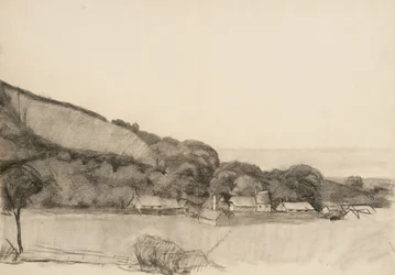 Landscape with farm buildings