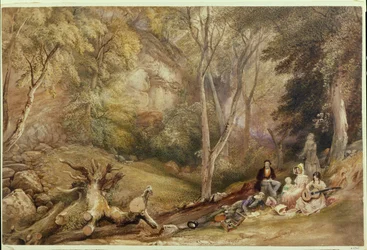 A Sketching Party in Leigh Woods