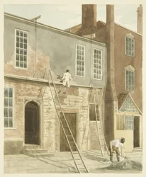 House in Castle Green, after the removal of buttresses from the Castle