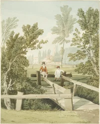 Two Boys on a Stile at Brislington Brook