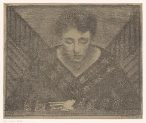 Woman with V-Neck