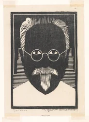 Self-Portrait with Glasses and Goatee