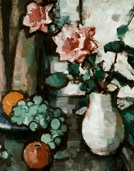 Still Life of Roses and Fruit
