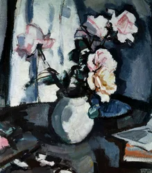 Still Life with Roses in a Vase