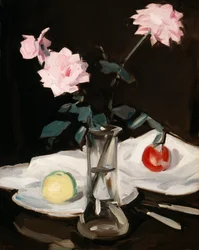 Still life, pink roses
