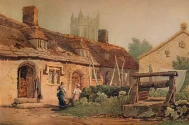 Cottages at Glastonbury, c1819