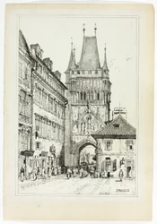 Prague, from Facsimiles of Sketches made in Flanders and Germany