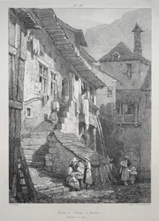 Ruins of the Abbey of Baume: Interior of the Court