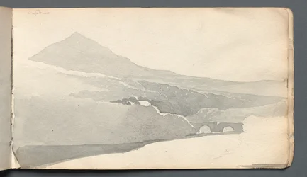 Sketchbook: "Mountainous Landscape with Bridge"