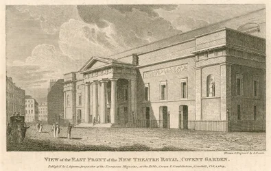 View of the east front of the new Theatre Royal, Covent Garden, London