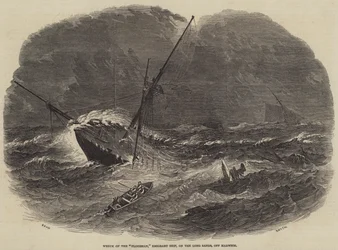 Wreck of the Floridian, Emigrant Ship, on the Long Sands, off Harwich