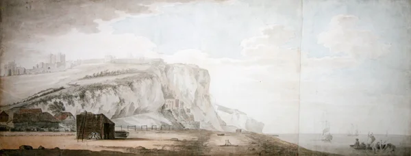 Dover Castle and Cliffs from the Shore