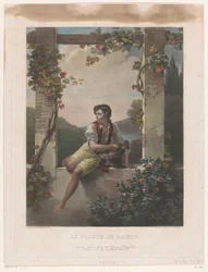 Boy with Hat Full of Grapes