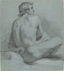 Seated Male Nude