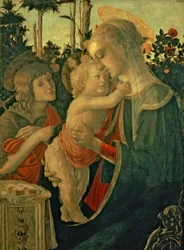 Madonna and Child with St. John the Baptist (detail)