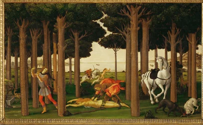 The Story of Nastagio degli Onesti, Second of Three Panels: The Rider Kills the Girl and Throws Her Heart to the Dogs