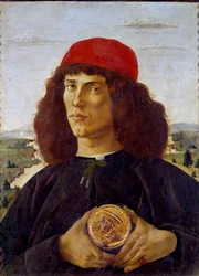 Portrait of an Unknown Man Holding the Medal of Cosimo de Medici