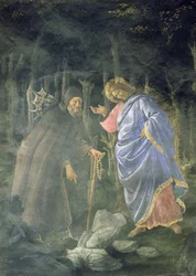 The Purification of the Leper and the Temptation of Christ (detail of the devil challenging Jesus to turn stones into bread)
