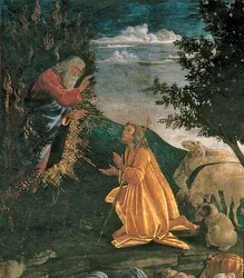 The Youth of Moses, in the Sistine Chapel (detail)