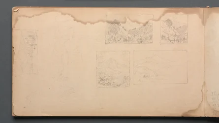 Sketchbook, page 39: Maine Landscape Vignettes