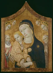 Virgin and Child with Saints Jerome, Bernardino of Siena, and Angels