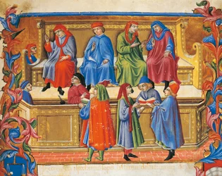 Trade Tribunal Miniature from Statutes of the Merchants