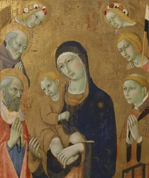 Virgin and Child, angels and saints