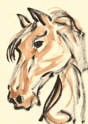 Abstract Horse Sketch