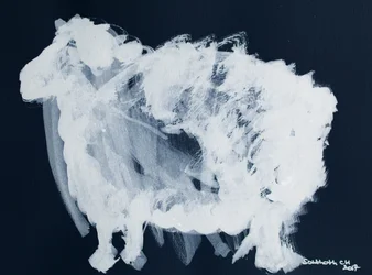 Abstract White Sheep