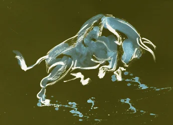 Charging Blue Bull