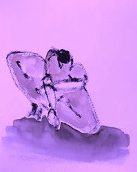 Crouching Purple Figure