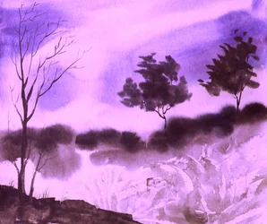 Ethereal Purple Landscape
