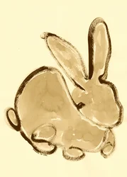 Expressive Sepia Bunny