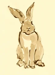 Gentle Sepia Rabbit
