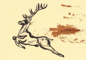 Leaping Deer Sketch