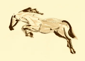 Leaping Sepia Horse