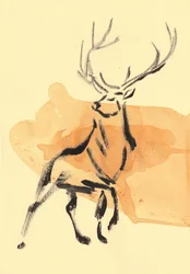 Majestic Stag Watercolor
