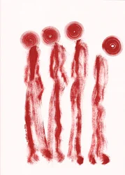 Minimalist Red Figures