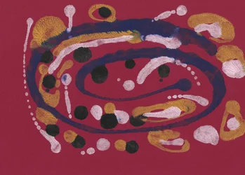 Red Abstract Swirl