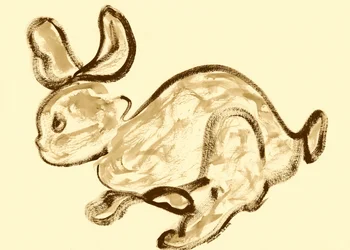 Running Sepia Rabbit