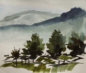 Serene Green Mountain Landscape